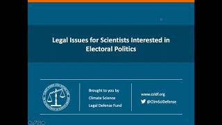 Webinar: How scientists can be involved in the runup to the 2020 election