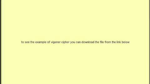 example of vigener cipher in html