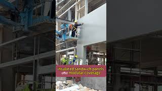 Insulated Wall Panels for Logistics Centers | Installation View #construction #roofing #roofing Insulated Wall Panels for Logistics Centers | Installation View #construction #roofing #roofing