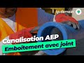 Pose dune canalisation aep en fonte  emboitement avec joint