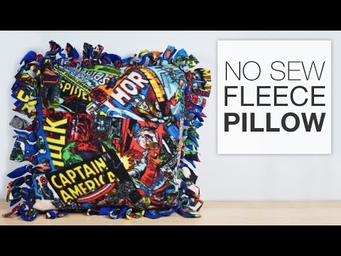 DIY No Sew Fleece Pillow Tutorial