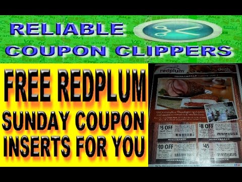 FREE RED PLUM SUNDAY COUPON INSERTS SHIPPED TO YOU ! ( EXTREME COUPONING )