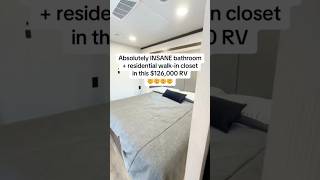 $126,000 RV bathroom and closet 🤯 #rv #camper #fifthwheel #fulltimerv #rvtour