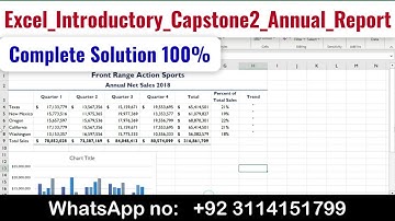 Excel_Introductory_Capstone2_Annual_Report | Excel Introductory Capstone2 Annual Report #excel_intro