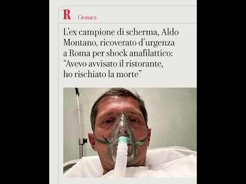 Video L'ex campione di scherma Montano ricoverato per shock anafilattico: Ho rischiato la morte