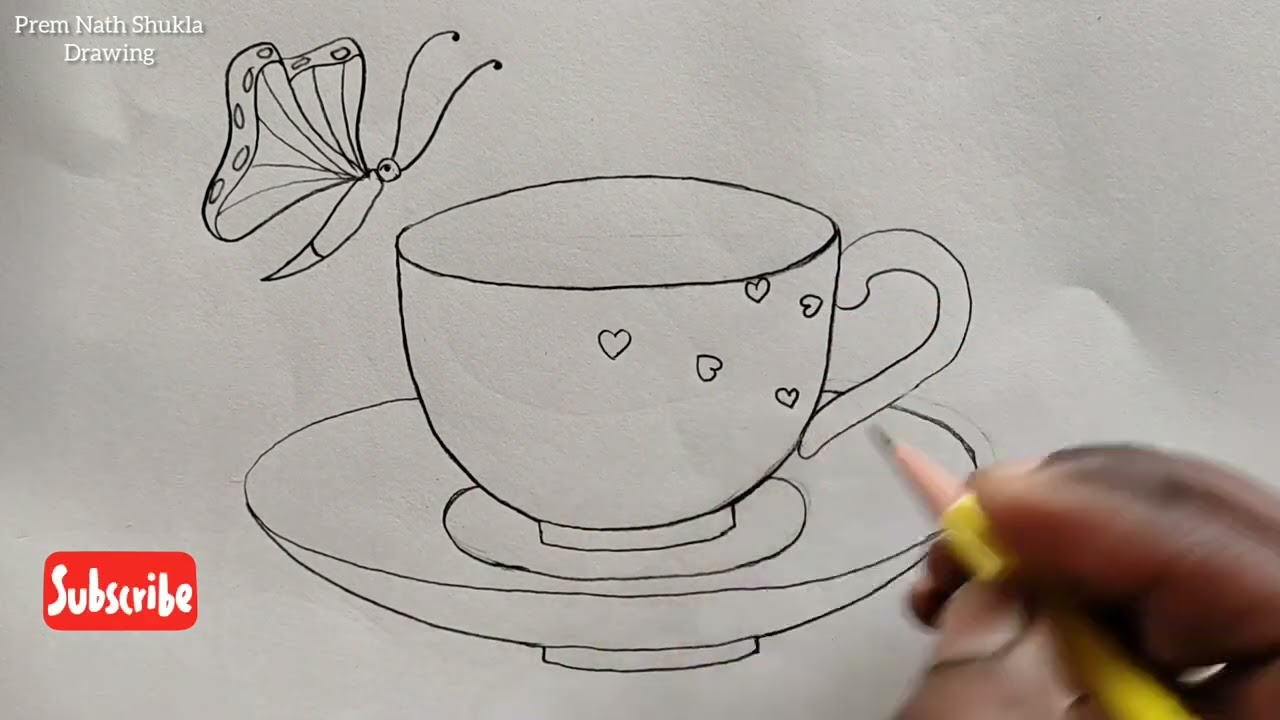 How to Draw a Cup and Saucer Step-by-Step for Beginners - YouTube