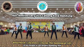 BOSA NOVA || Line Dance Happy Perform | Choreo: Phil Dennington (UK) | 6th. Anniv. ULD Bandung City