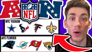 I Re-Aligned the NFL Divisions...