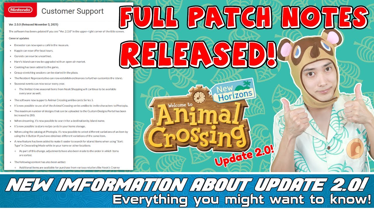NEW Patch Notes for ACNH UPDATE! EVERYTHING you SHOULD in the Animal