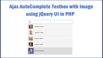 Ajax AutoComplete Textbox with Image using jQuery UI in PHP
