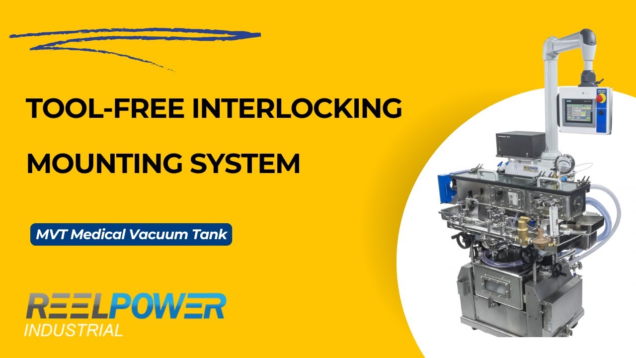 Tool-Free Interlocking Mounting System | Reel Power Downstream Extrusion Equipment