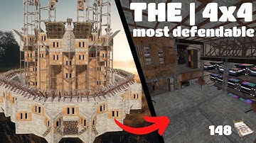 The most DEFENDABLE 4x4 in Rust |Open Core • Mini China Wall • Wide Gaps |2023 Clan/Small Group Base