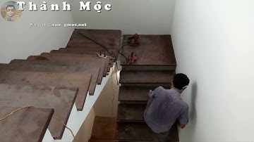 Bậc cầu thang gỗ óc chó | Tay vịn gỗ óc chó 60*60mm | Kính cường lực 10ly | Cầu thang gỗ óc chó đẹp