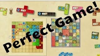 Patchwork Board Game Playthrough: Rare Perfect Game! (Lookout Games)