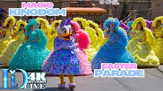 Watch Magic Kingdom 4K LIVE:  Easter Parade on Main Street, Latest Merch, Food, Attractions 2025
