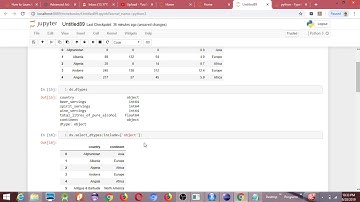 Selecting different types of the columns from a  dataset using pandas