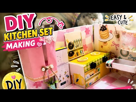 DIY Cardboard Kitchen Set || Beautiful DIY 😍✨