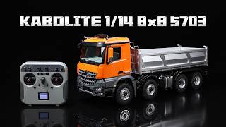 This spotless 1/14 Kabolite 8x8 5703 Dump Truck is pure perfection
