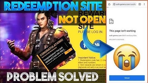 REDEMPTION SITE NOT OPENING PROBLEM SOLVED | REDEEM CODE SITE CRASH PROBLEM SOLVED | GW ADNAN