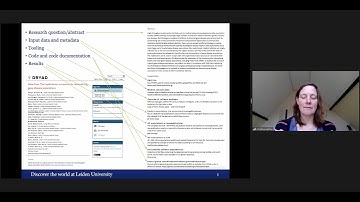 Seminar 3: Kristina Hettne - UBL & Elsevier seminars on Reproducible Research