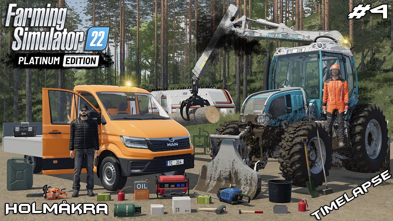 SETTING LOGGING SITE and CUTTING TREES | Forestry ON Holmakra | Farming Simulator 22 | Episode 4