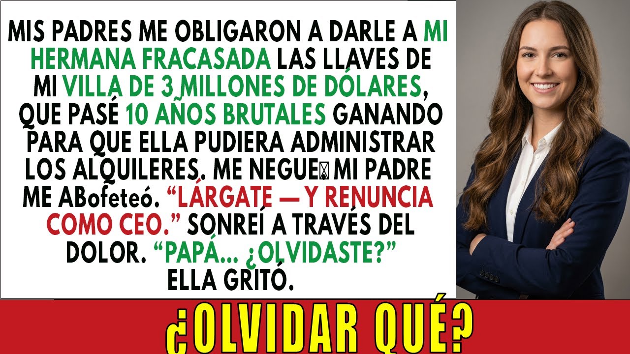 Mis padres intentaron obligarme a darle a mi hermana las llaves de mi mansión de 3 millones de dólar