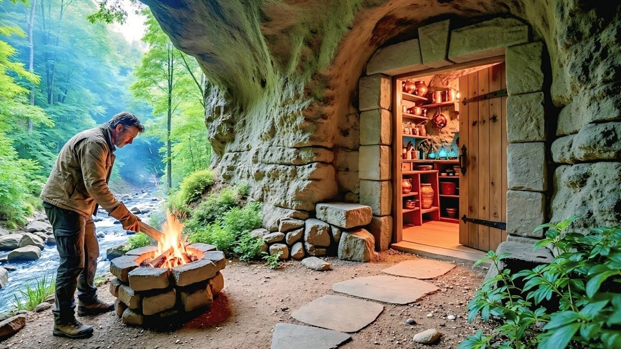 Hoconstruction Inside Rocks Building a house under a giant rock that can last for thousands of ...
