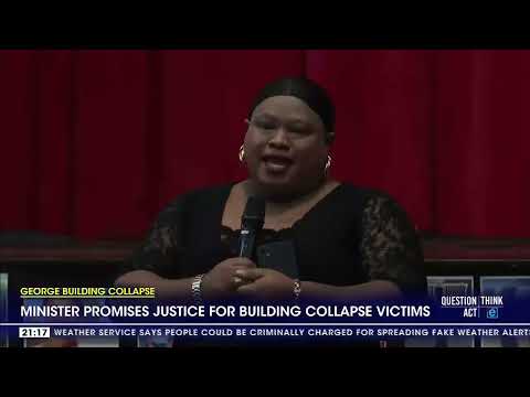Public Works minister promises justice for building collapse victims