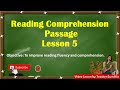 Reading Comprehension Passage Lesson 5 #readinglesson #readingcomprehension #kidsreading #howtoread