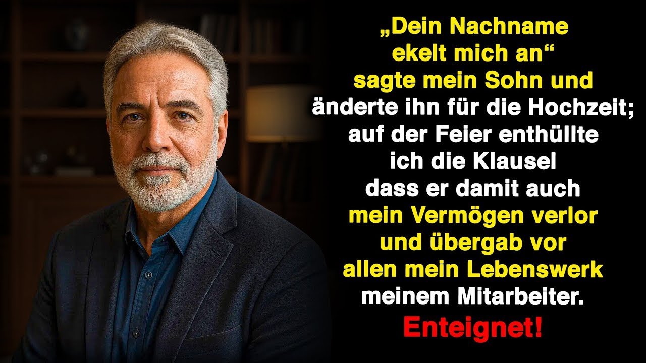 Ich habe vierzig Jahre lang geschuftet, damit mein Sohn ein besseres Leben hat. Gestern saß er mir im Boss-Anzug gegenüber und erklärte mir, dass mein Name – sein eigener Vater – ein „Stigma“ sei,...
