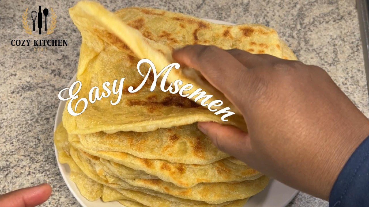 Easy Msemen 🥰#cooking #food #recipe #msemen #maroc