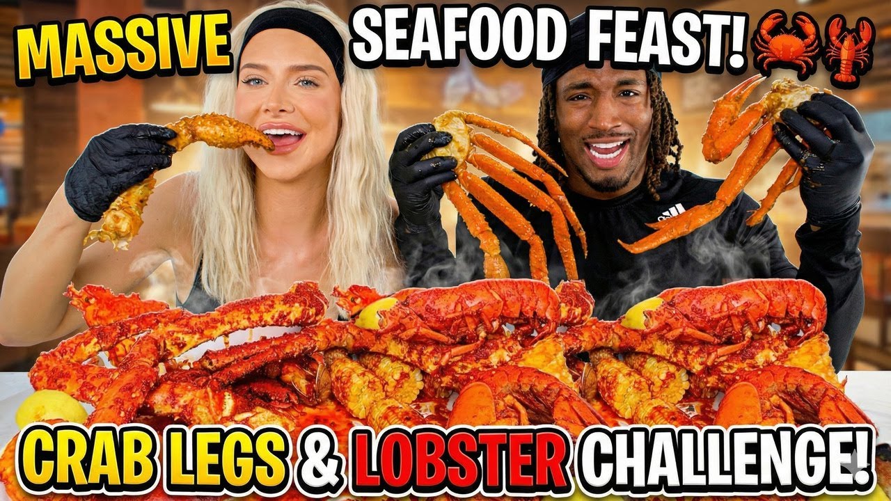 Съесть 100 фунтов вареных морепродуктов! (Мукбанг)