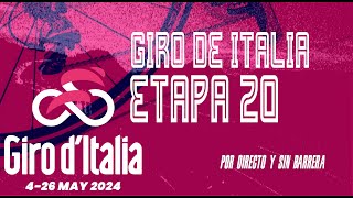 🔴 EN VIVO GIRO DE ITALIA 2024 - ETAPA 20 - 184 KM