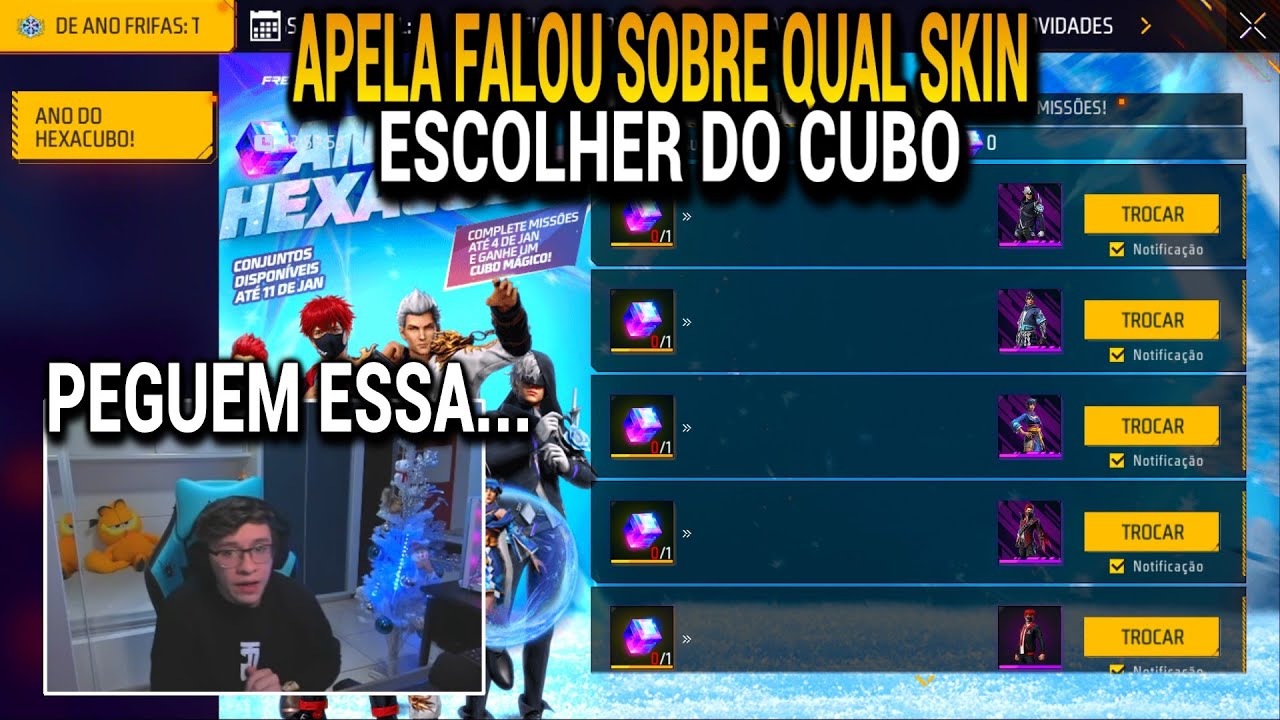 APELAPATO PASSOU A CALL DE QUAL SKIN ESCOLHER NA LOJA DE TROCA DO CUBO MÁGICO, EVENTO DE ANO NOVO