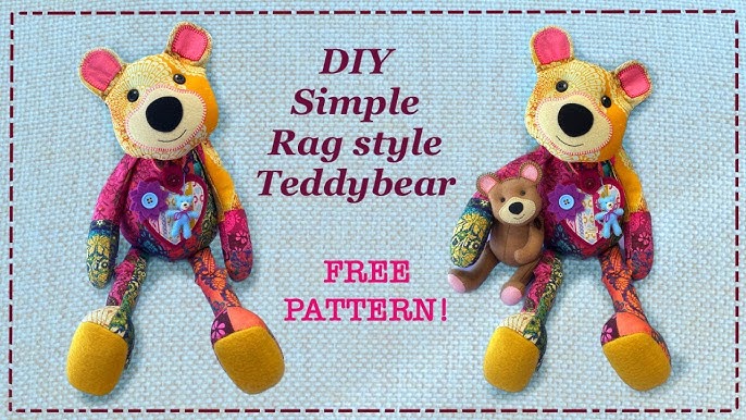 teddy-bear-tutorial-learn-how-to-make-a-cute-teddy-bear-with-this-free-pattern-youtube for Free Printable Patchwork Teddy Bear Pattern Teddy Bear Tutorial: Learn How To Make A Cute Teddy Bear With This Free Pattern - YouTube for Free Printable Patchwork Teddy Bear Pattern
