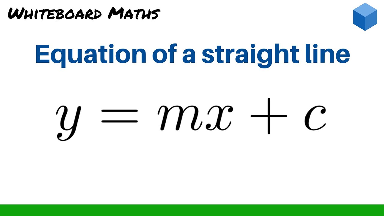 Equation Of A Straight Line Lesson