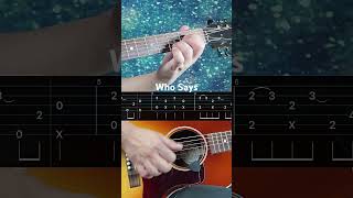 Who Says - John Mayer. Acoustic Guitar Tabs. #shorts #acousticguitar