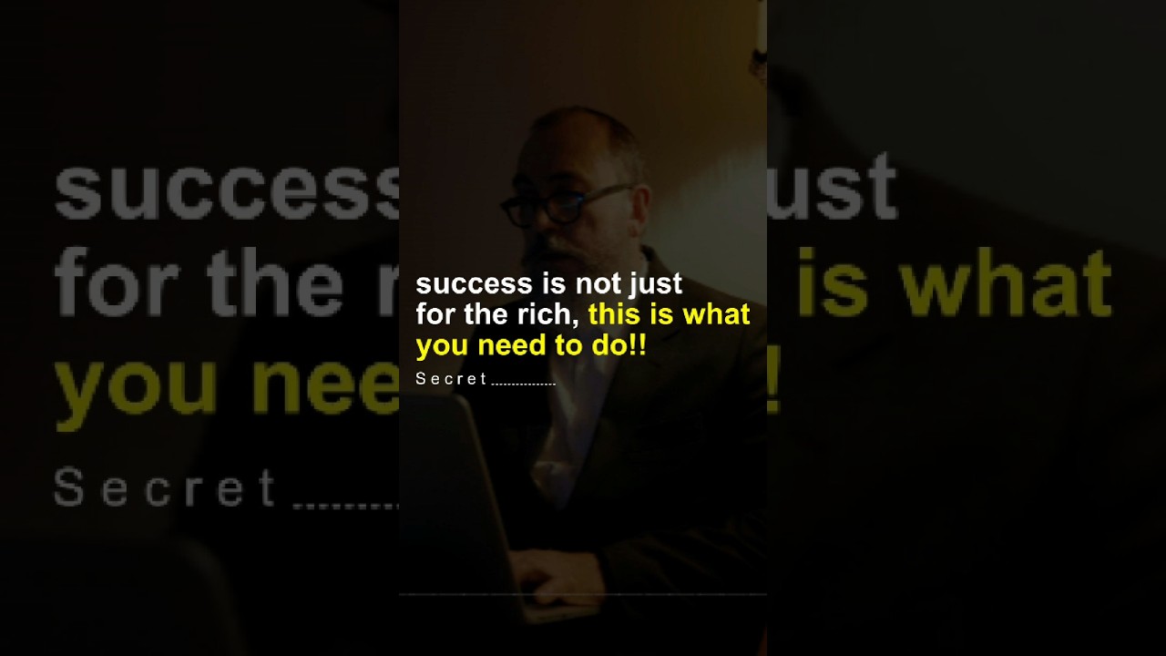 Success is not just for the rich, this is what you need to do #motivation #mindset #success #inspire