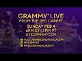 GRAMMY Live From The Red Carpet Airs Sunday, Feb. 4: Save The Date