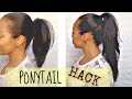 How To: Long Ponytail WITHOUT Extensions || Long Hair hack || AccordingToChloeC