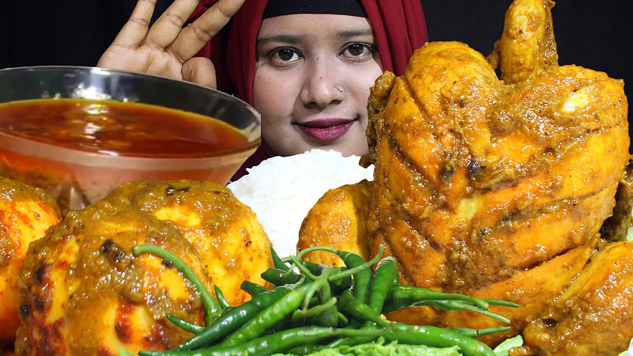 Full Chicken Curry, Egg Curry Jhol & Rice | Delicious Homemade Meal