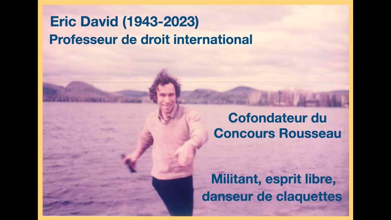 Hommage Eric David, cofondateur du concours Charles-Rousseau - YouTube