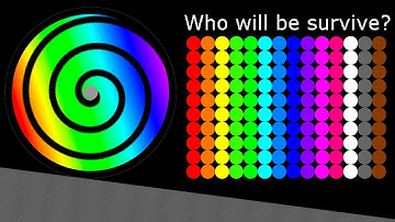 Full Option (Height, Aesthetic Particles, Circle Monster, The Team) Marble Survival Race in Algodoo