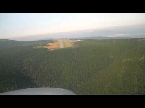 This was the other pilot's landing at Hot Springs airport in VA, about 3800' above sea level. It's a very interesting and fun airport, placed on the top of a...