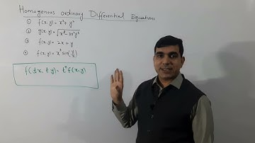 Homogeneous ordinary differential equations introducation