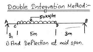 Double integration method | macaulay's method | easy steps