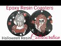 Epoxy Resin Sugar Skull Coasters * Halloween Resin Collaboration*