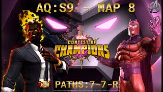 AQ:S9 - Map 8 Day 5; Paths 7 - 7 - R (Diss Track, Persistent Pressure) | Marvel Contest of Champions