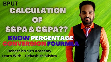 CALCULATION OF SGPA AND CGPA || CONVERSION OF CGPA TO PERCENTAGE.