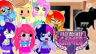 MLP Past Mane 7 Reacts To Future + Sci Twilight || Equestria Girls || Friendship Games|| Part - 7